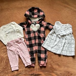 Baby Girl 6 M and 3-6 M Outfit Bundle